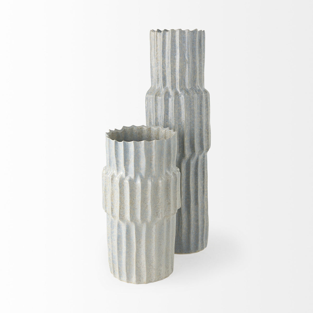 23" Jumbo Organic Textured Gray Vase LuxuryLifeWay Online Store