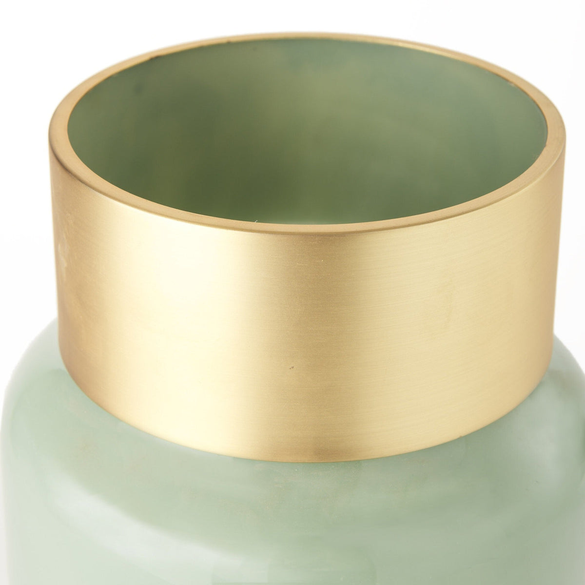 12" Smokey Green and Glass Rounded Oval Vase LuxuryLifeWay Online Store