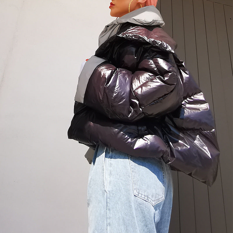 Plus Size Casual Short Down Jacket for Women Pi-Mart