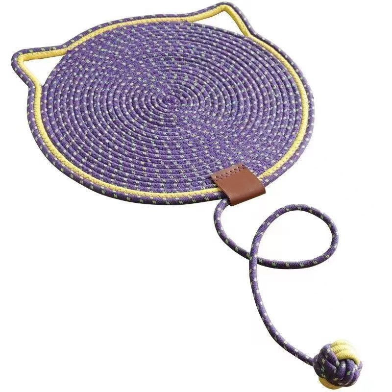 Braided Cotton Rope Cat Claw Mat Self Hi Ball One Piece Sleeping Mat Washable Anti Sticky Scratching Artifact Cat Scratching Mat Pet Products Pets Fashion