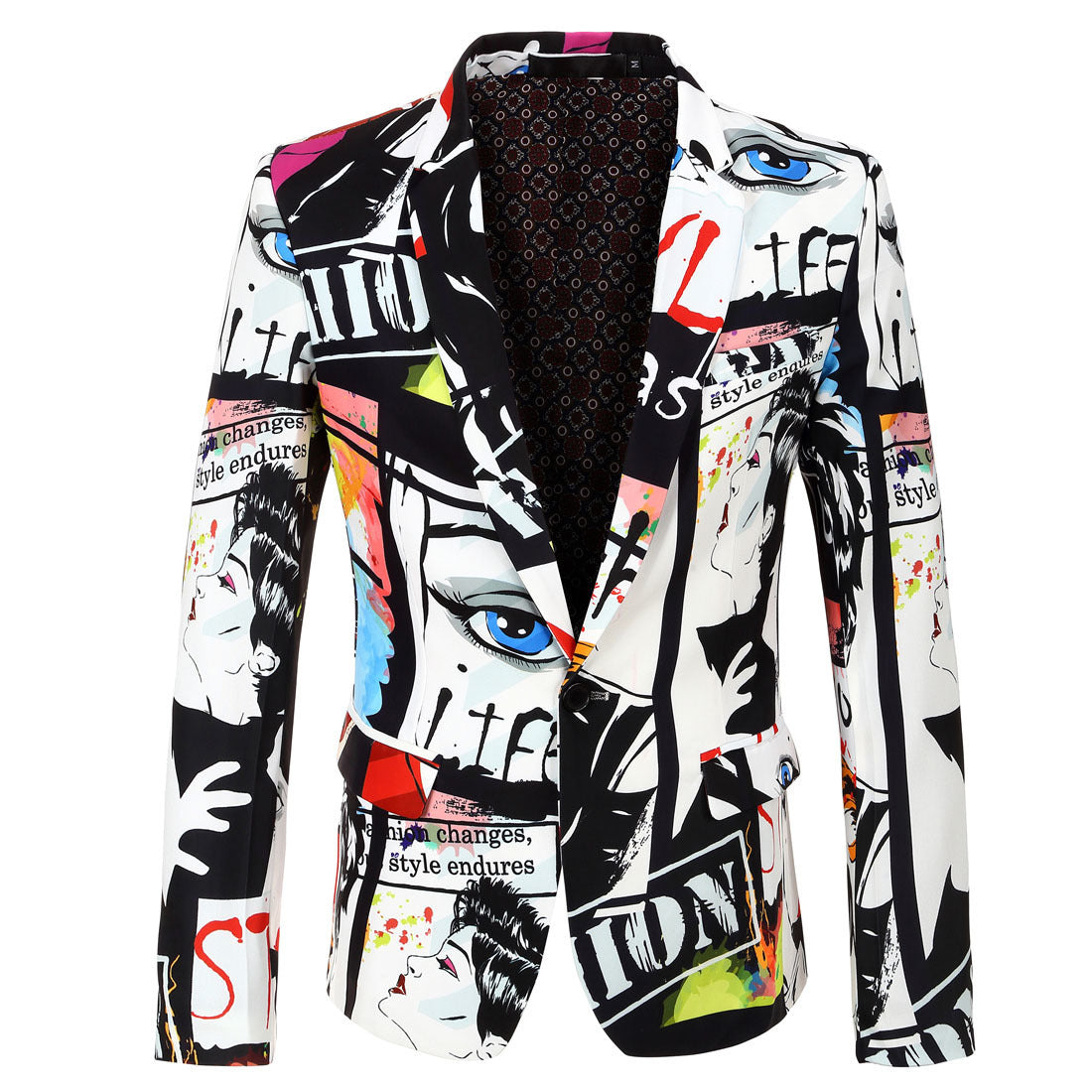 Graffiti Printed Suit Jacket Best YouTube Store