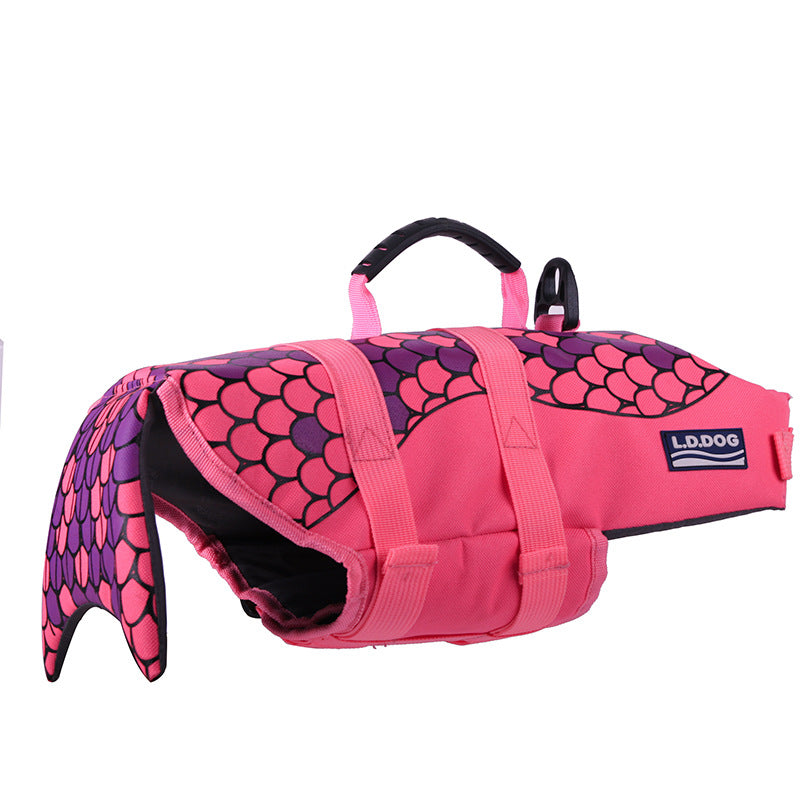 Mermaid Shark Pet Dog Swimming Life Vest Adjustable Dog Life Jacket for Small Large Pet Dog Summer Dog Life Aid Vest Swimwear Pets Fashion