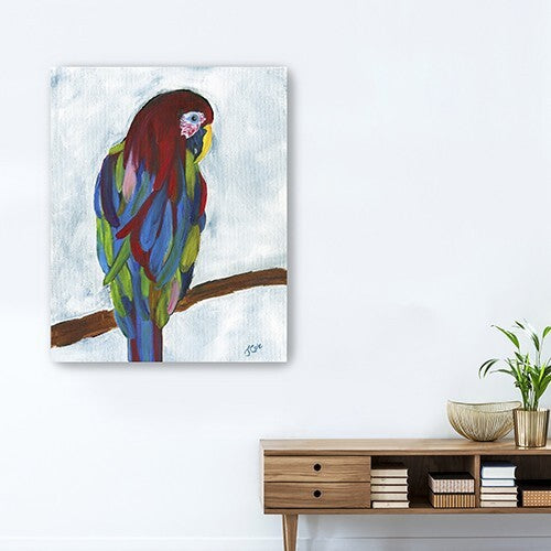 Small Bright and Tropical Parrot Canvas Wall Art LuxuryLifeWay Online Store
