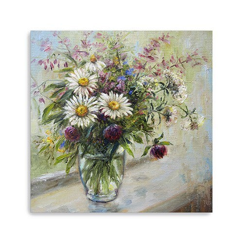 Pretty Vase Of Flowers Unframed Print Wall Art LuxuryLifeWay Online Store