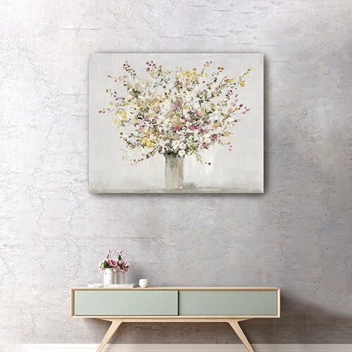 Small Colorful Wildflowers in a Vase Canvas Wall Art LuxuryLifeWay Online Store