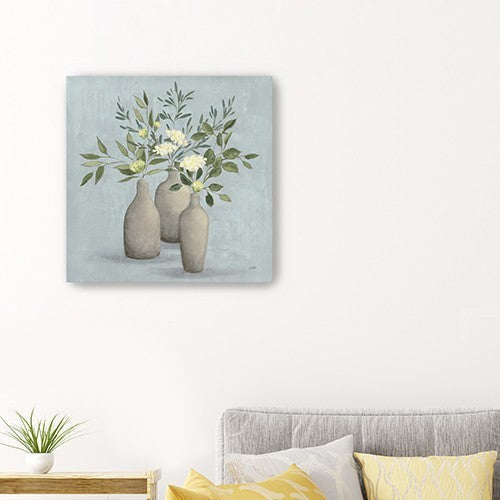 Pretty Bohemian Flowers In Ceramic Vases Unframed Print Wall Art LuxuryLifeWay Online Store