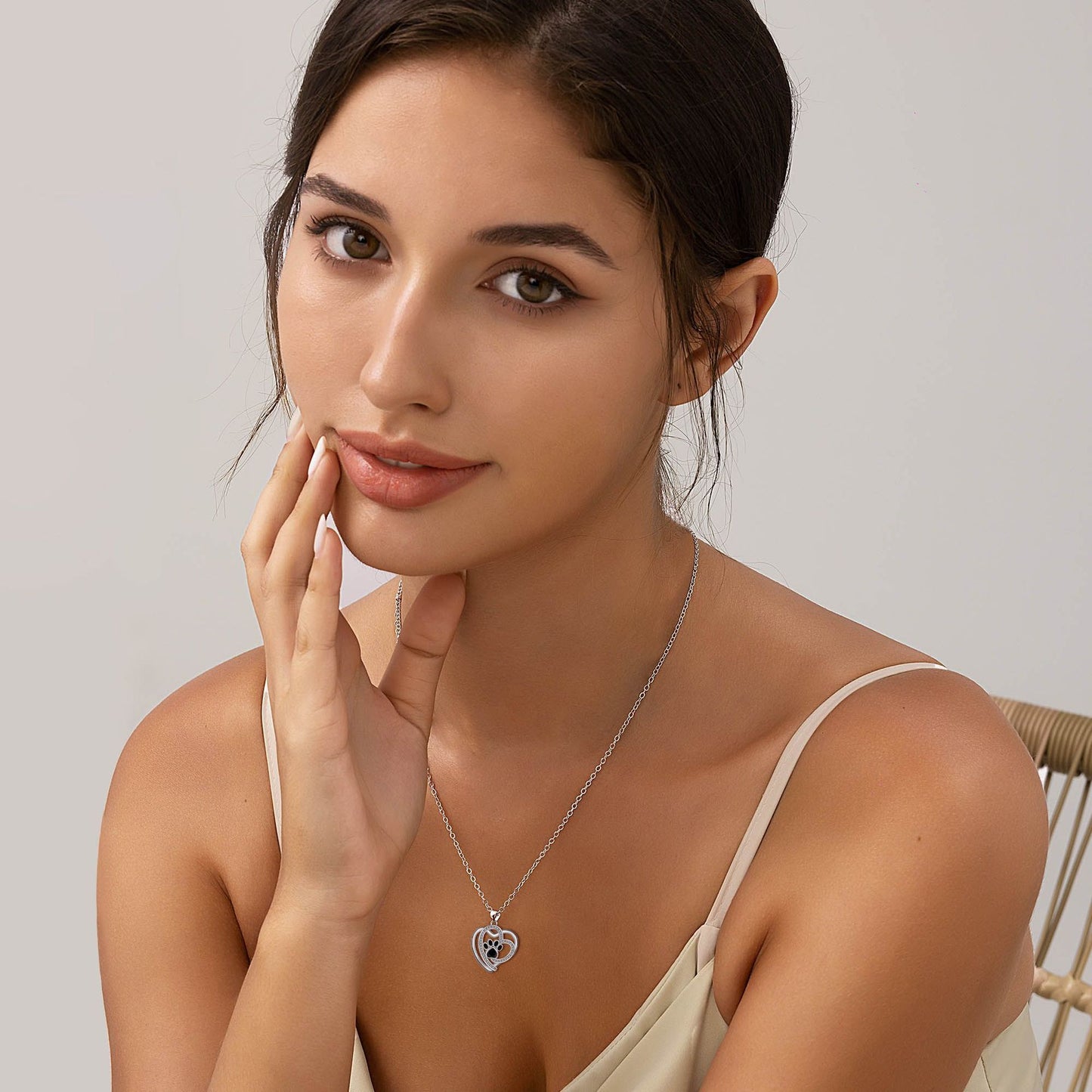 Cute Pet Footprints Necklace Clavicle Chain Personality