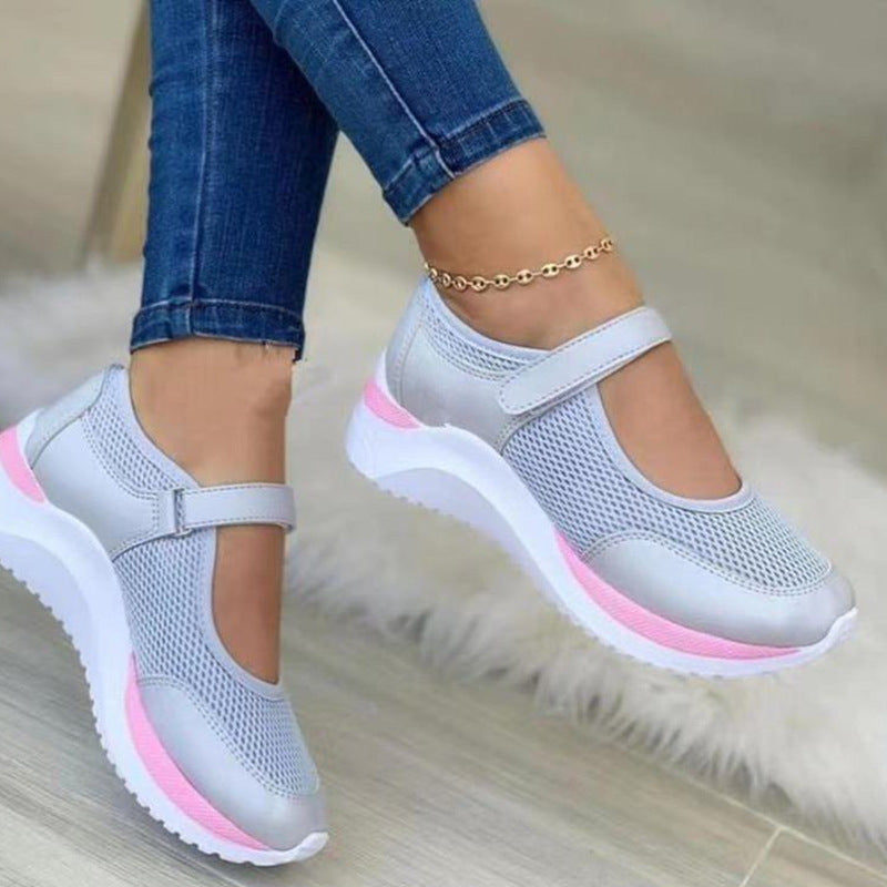 Women's Round Toe Velcro Platform Sandals LadyShow.Store