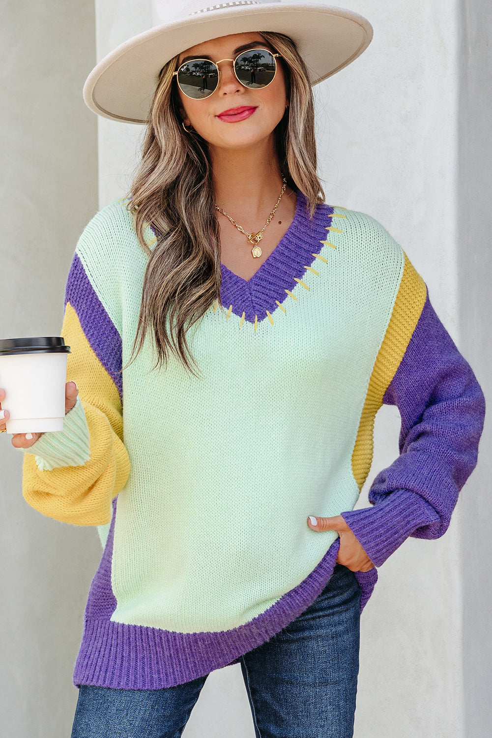 Colette Knitted Drop Shoulder Sweater LuxuryLifeWay Online Store