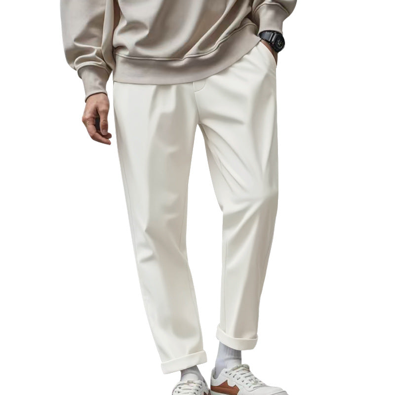 Men's Trousers With Pockets Casual Loose Comfortable Quick-drying Waist-tied Pants NorixaFashion.com