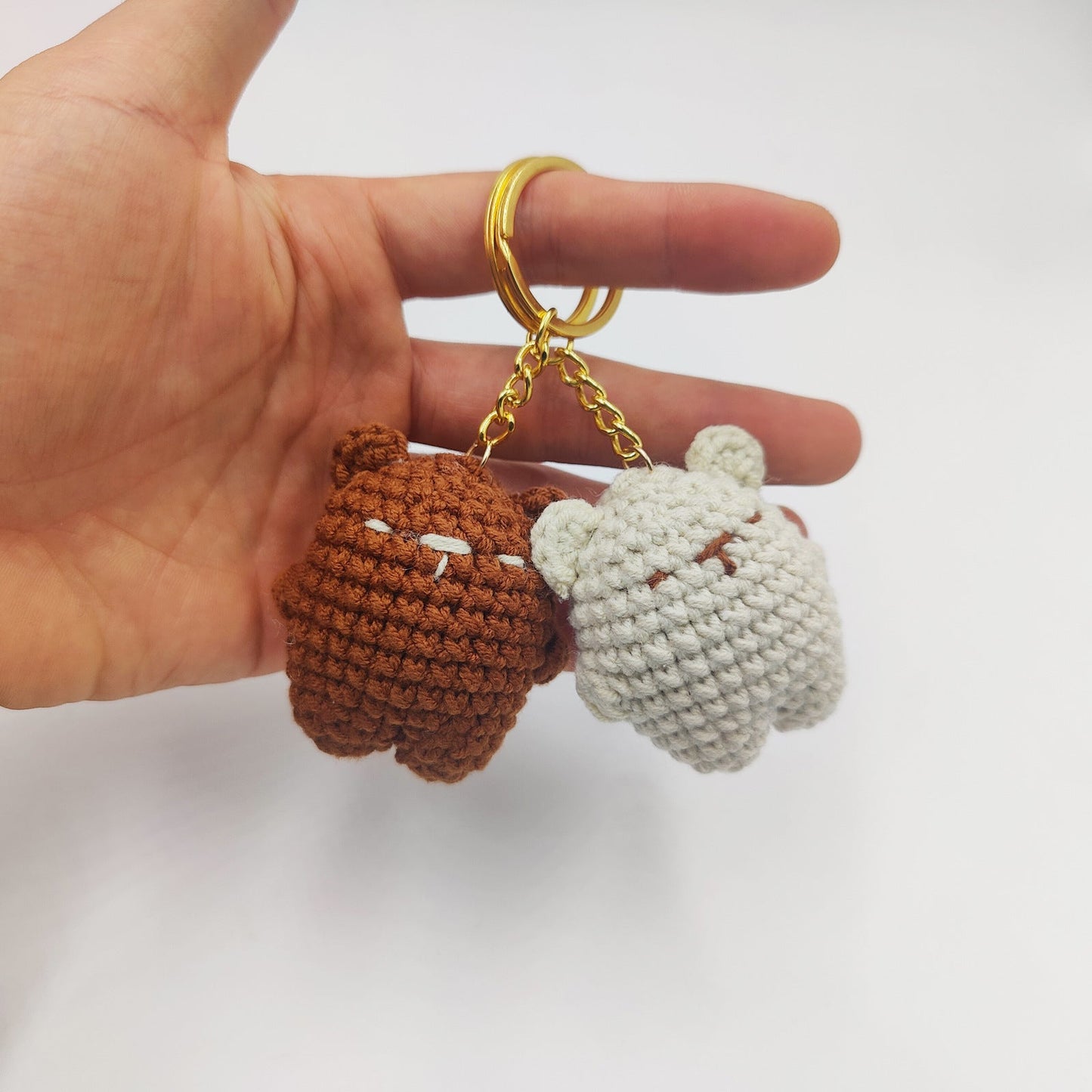 Cute Bear Pendant Handmade Woven Keychain LadyShow.Store