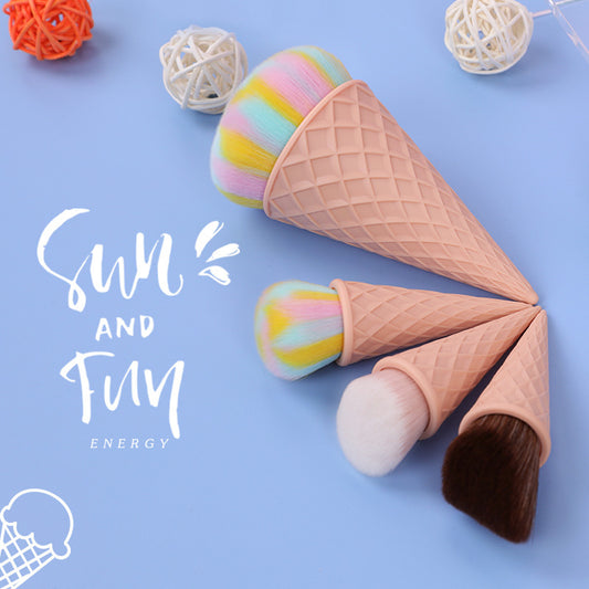 Ice Cream Cute Fiber Hair Makeup Brush CJD2