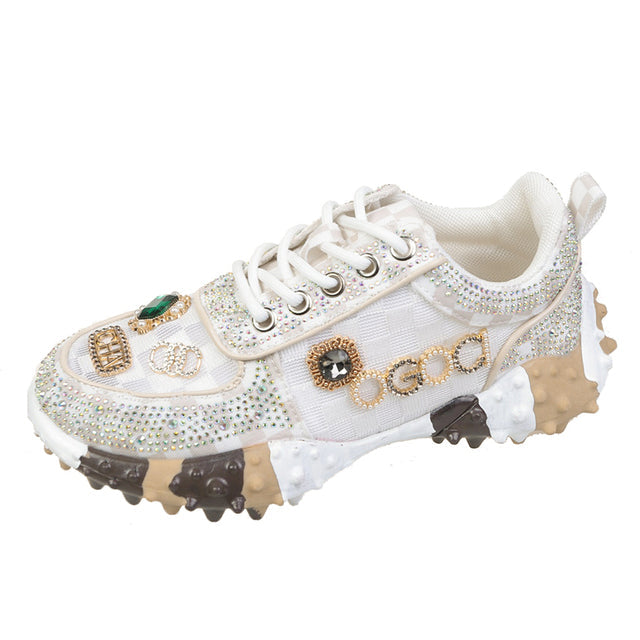 Luxury Designer Rhinestone Women's Casual Sports Shoes LadyShow.Store