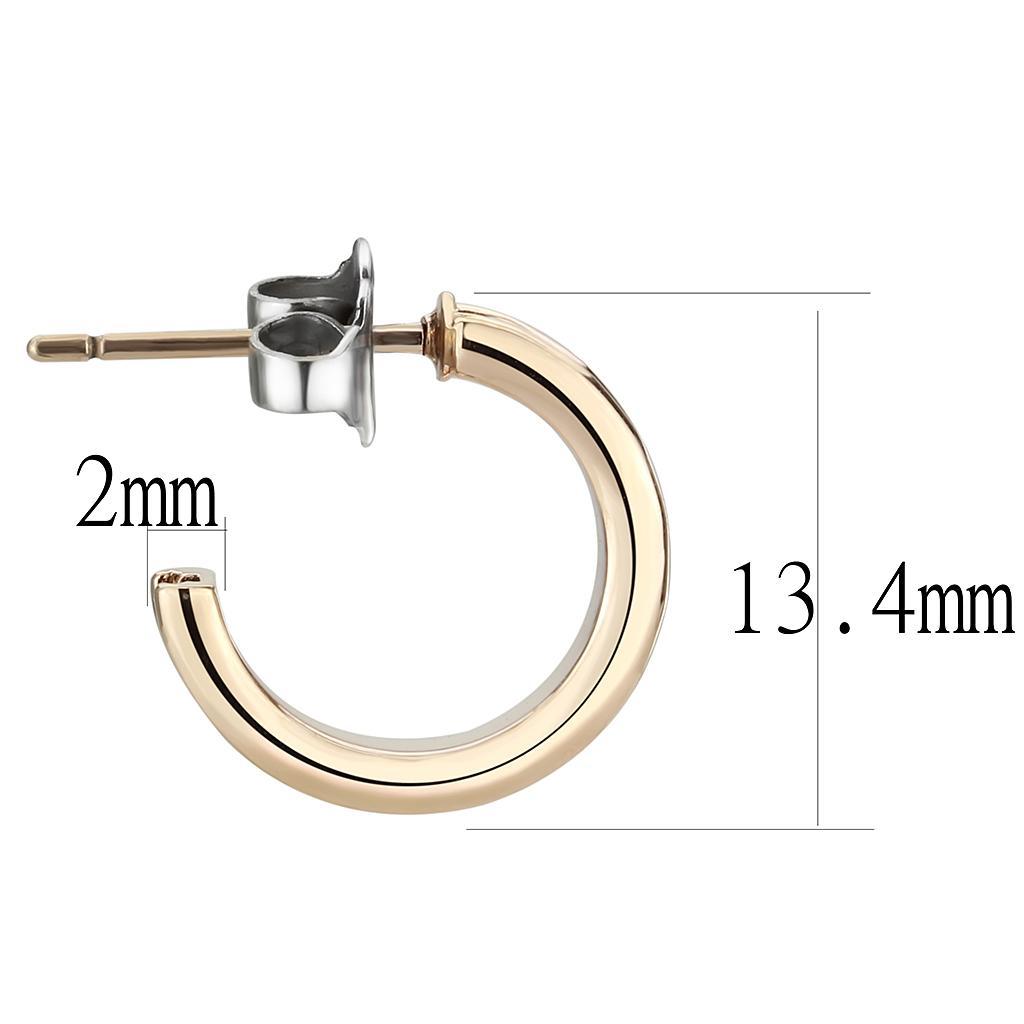 3W1142 - IP Rose Gold(Ion Plating) Brass Earrings with Top Grade Crystal  in Metallic Light Gold LuxuryLifeWay Online Store