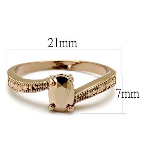 3W1201 - IP Rose Gold(Ion Plating) Brass Ring with AAA Grade CZ  in Metallic Light Gold LuxuryLifeWay Online Store