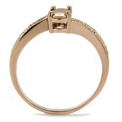 3W1201 - IP Rose Gold(Ion Plating) Brass Ring with AAA Grade CZ  in Metallic Light Gold LuxuryLifeWay Online Store