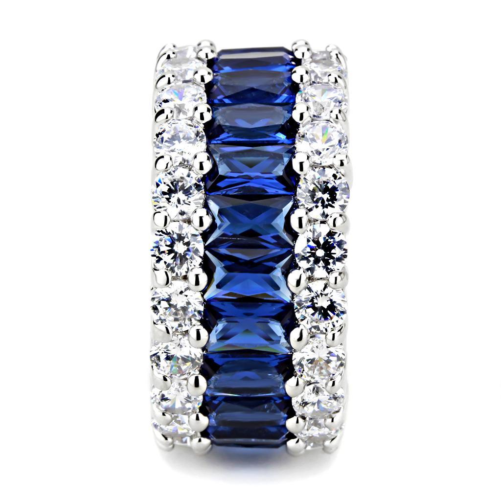 3W1527 - Rhodium Brass Ring with Synthetic  in Montana LuxuryLifeWay Online Store