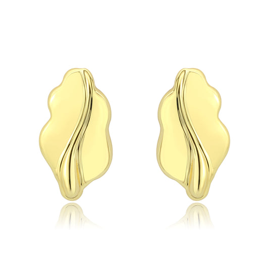 3W1733G - Flash Gold Brass Earring with NoStone in No Stone LuxuryLifeWay Online Store