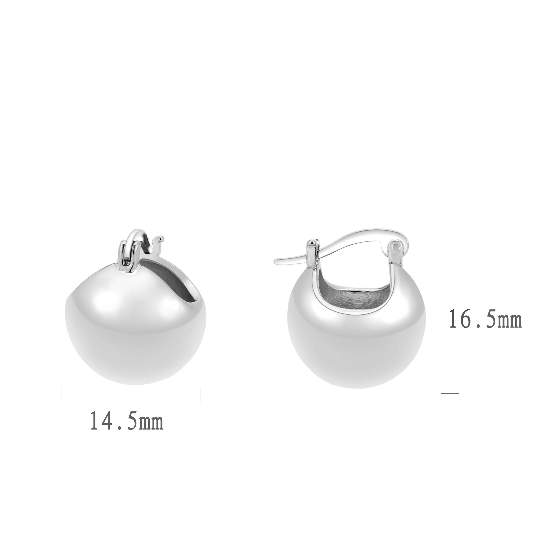 3W1753 - Imitation Rhodium Brass Earring with NoStone in No Stone LuxuryLifeWay Online Store
