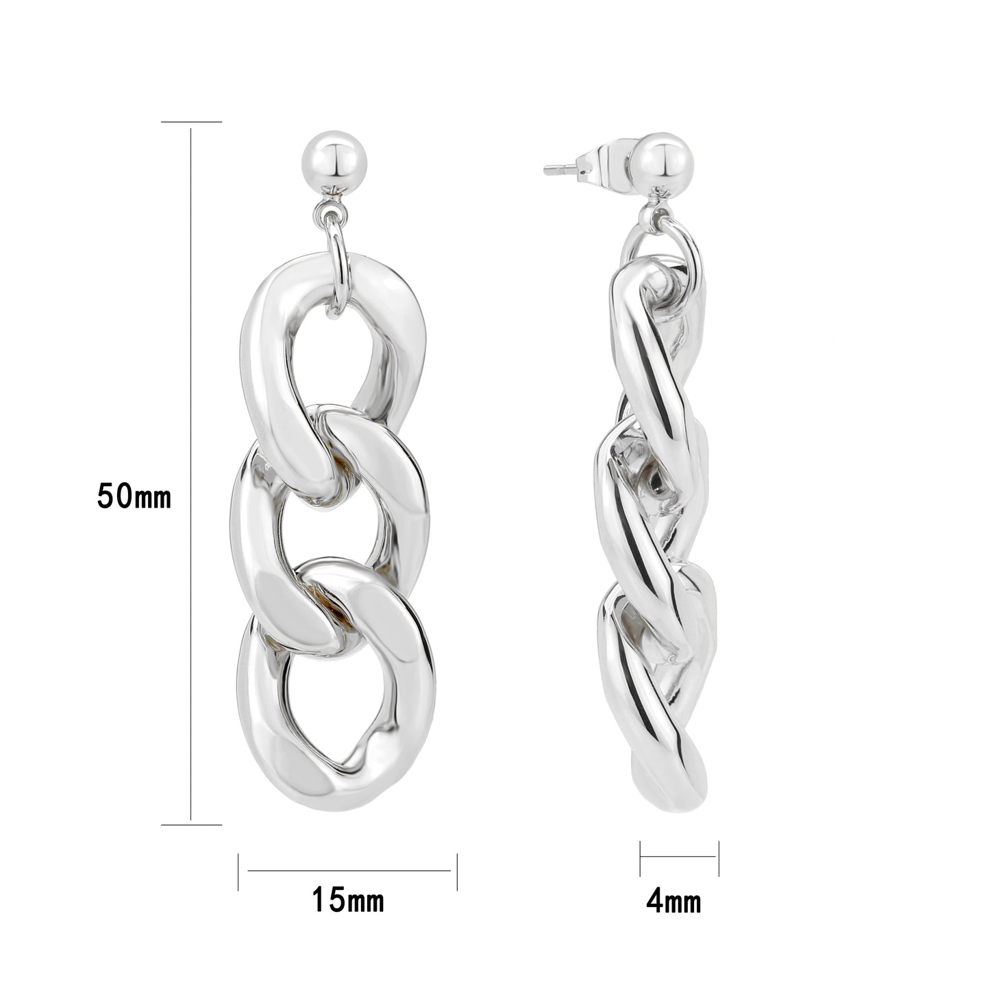 3W1762 - Imitation Rhodium Brass Earring with NoStone in No Stone LuxuryLifeWay Online Store