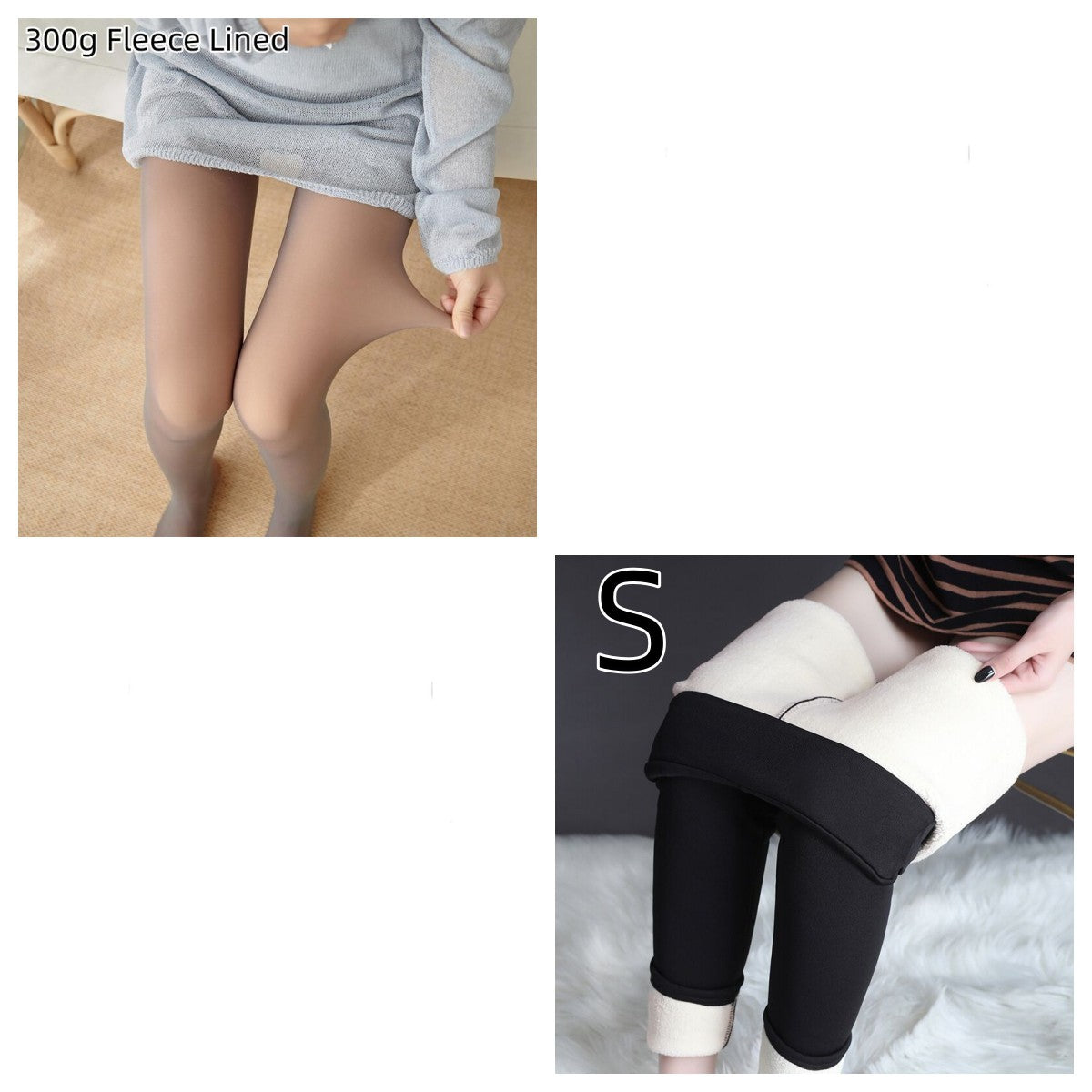 Fleece-lined Thickened Sheer Tights Leggings Transparent One-piece Pantyhose Superb Fleshcolor Pantynose NorixaFashion.com