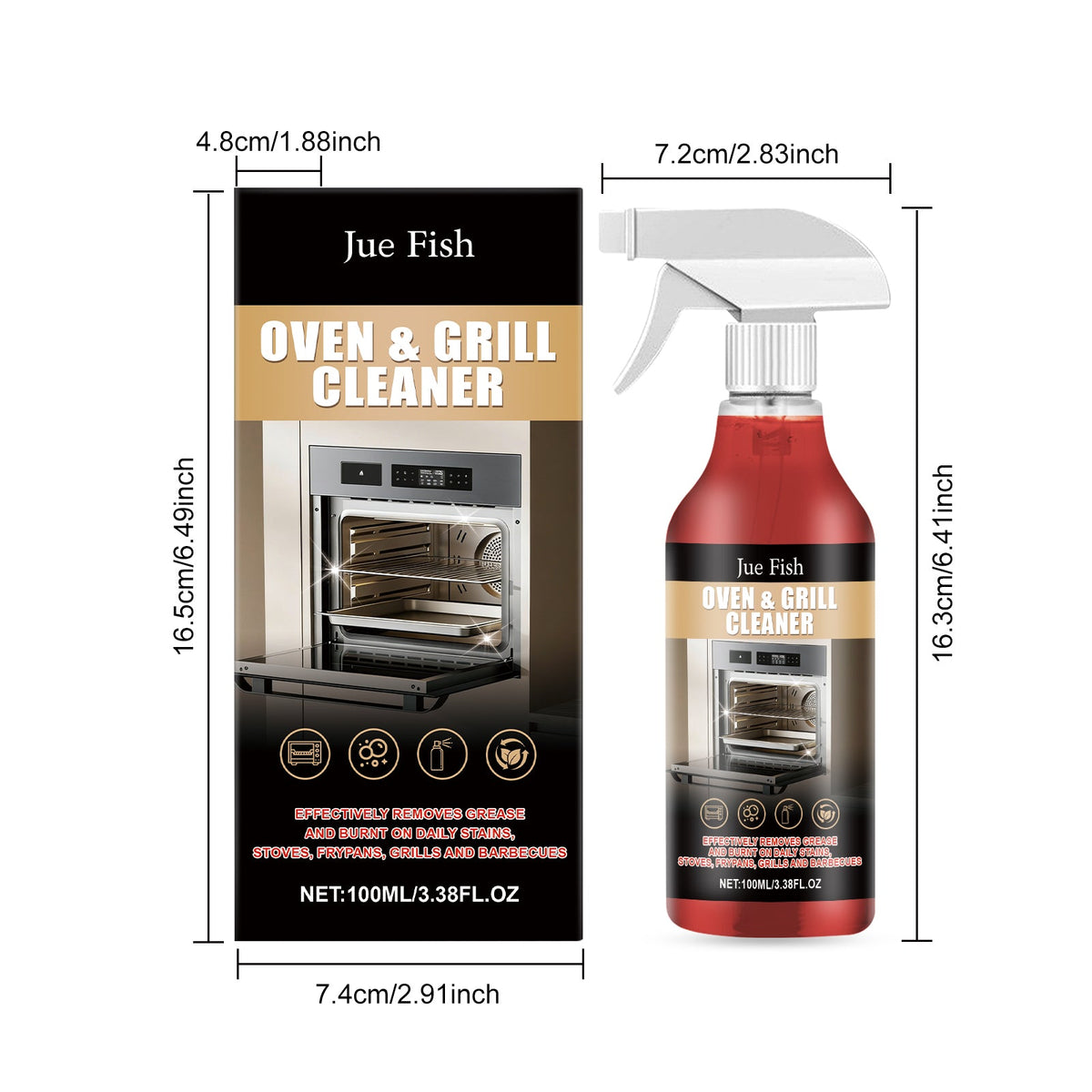 Stove And Oven Cleaner 1 00ml-1box Tri Light Beauty
