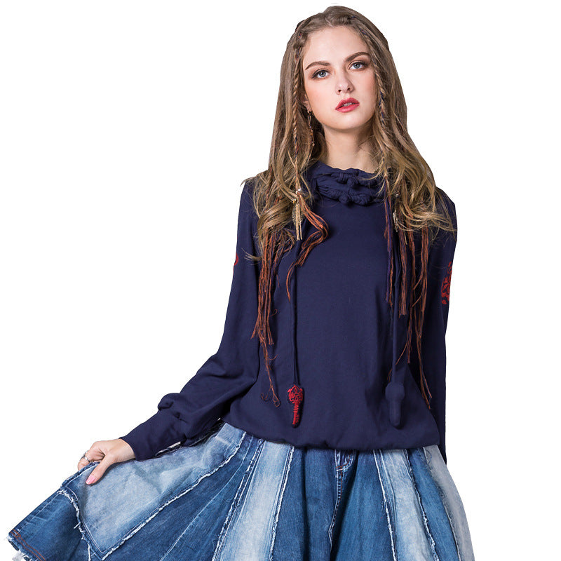 Hooded Knit Sweater and Loose Fit T-Shirt Pi-Mart