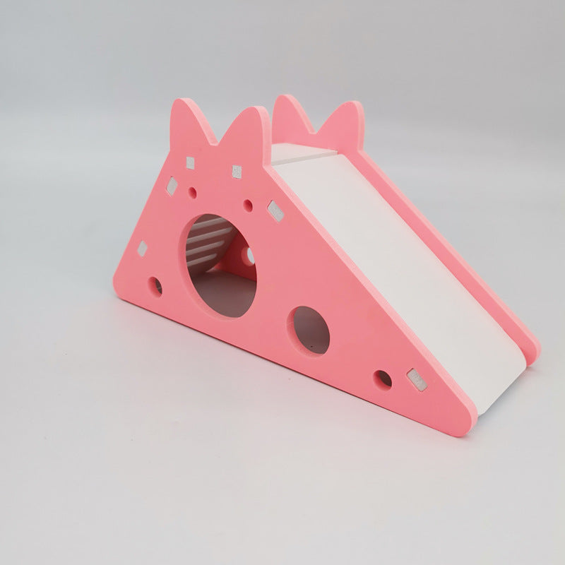 Wooden Slide House for Small Pets Pi-Mart