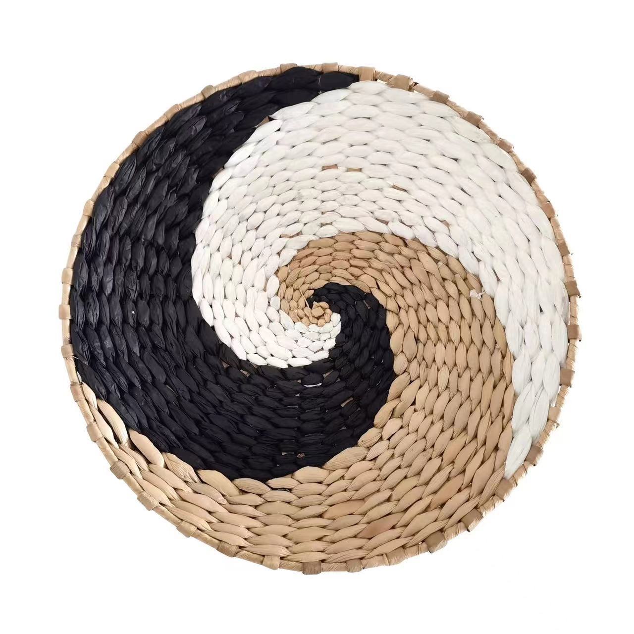 Woven Straw Wall Decor Round Living Room Ornament Wall Hanging PearlNestDecor.com