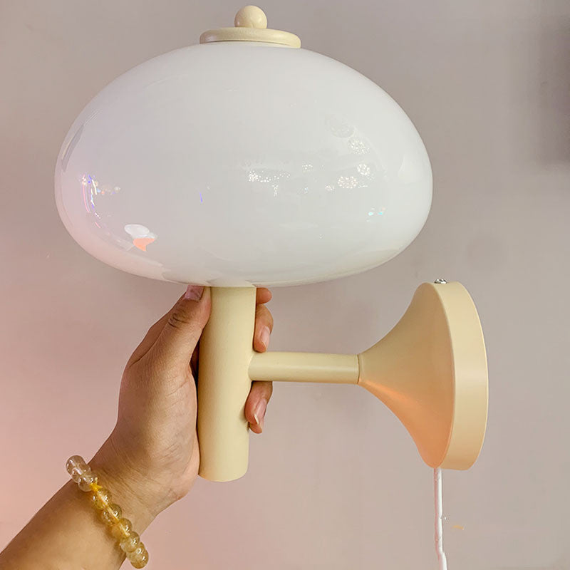 Small Mushroom Wall Lamp Retro Decor Living Room Bedroom Bedside PearlNestDecor.com