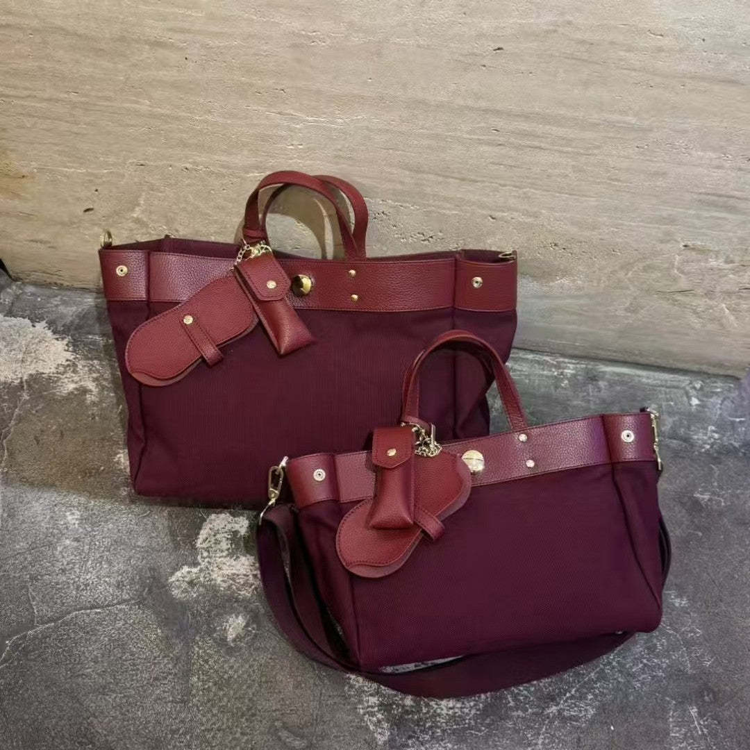 Textured Cowhide High Canvas Loose Crossbody Bag LadyShow.Store