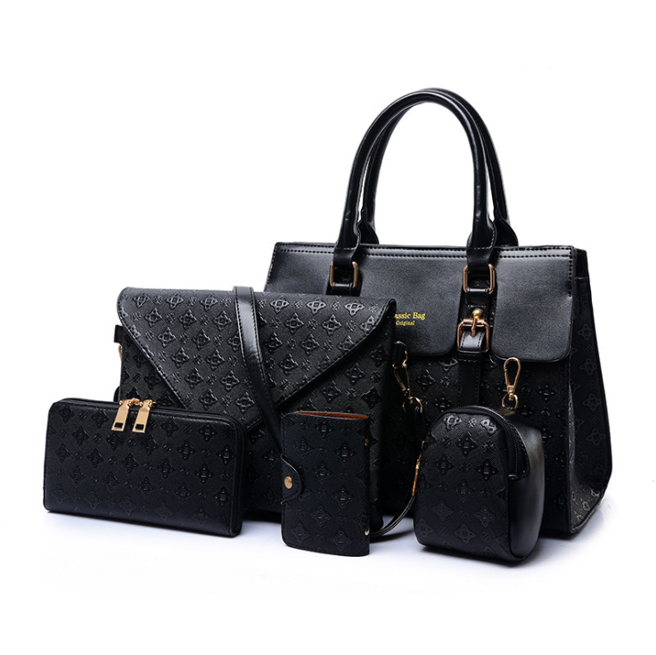 Diamond Pattern Five-Piece Mother and Child Bag Set Pi-Mart