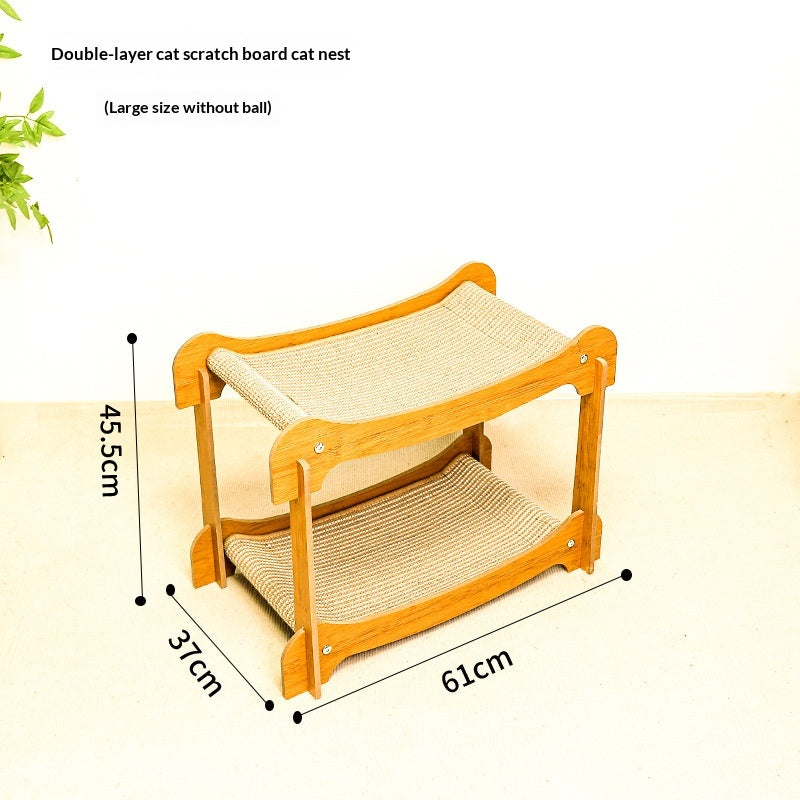 Multi-layer Sisal Cat Scratcher Lounge, Wear-Resistant & Low-Shedding Pet Toy Pets Fashion