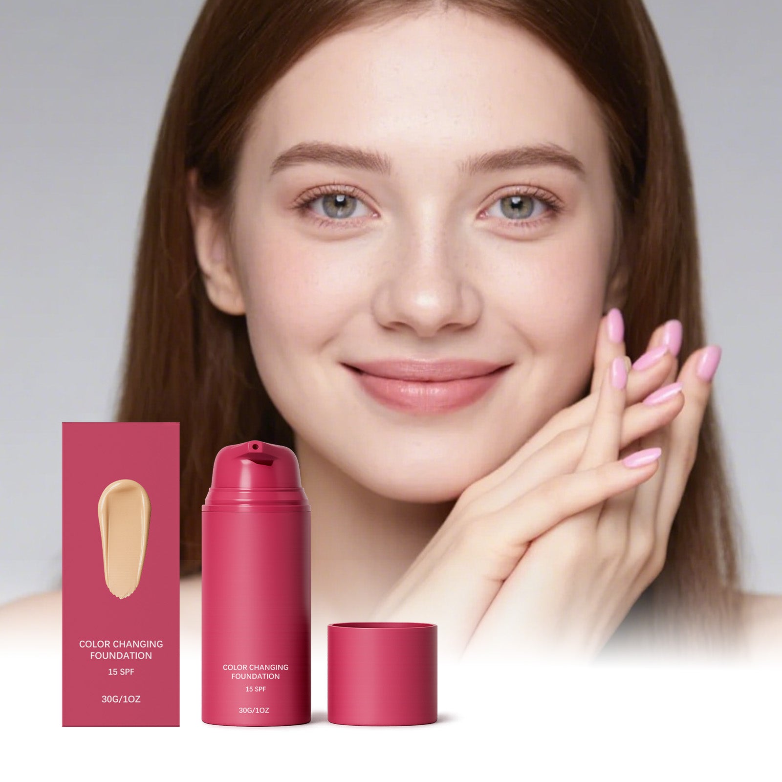 Thermo-responsive Color Adjusting Foundation Natural Shade Tri Light Beauty