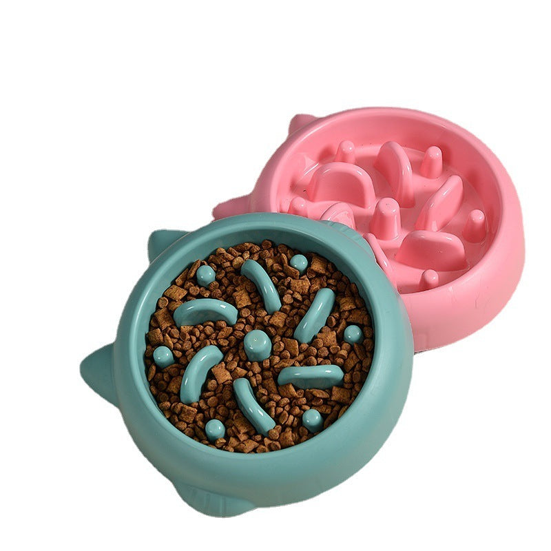 Pet Dog Cat Slow Feeder Bowls Anti Choking Slow Feeder Dish Bowl Home Dog Eating Plate Anti Gulping Bowl Supplies Pets Fashion