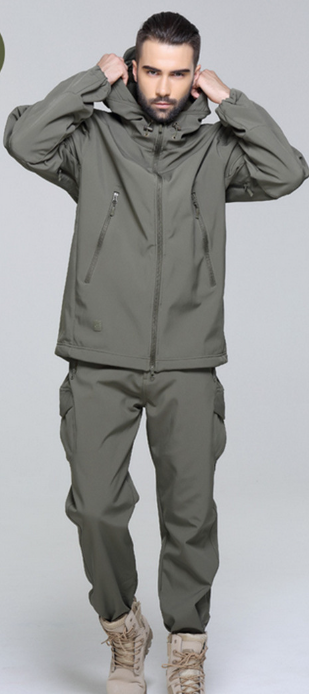 Men's Waterproof Camouflage Fishing Jacket and Pants Set Pi-Mart