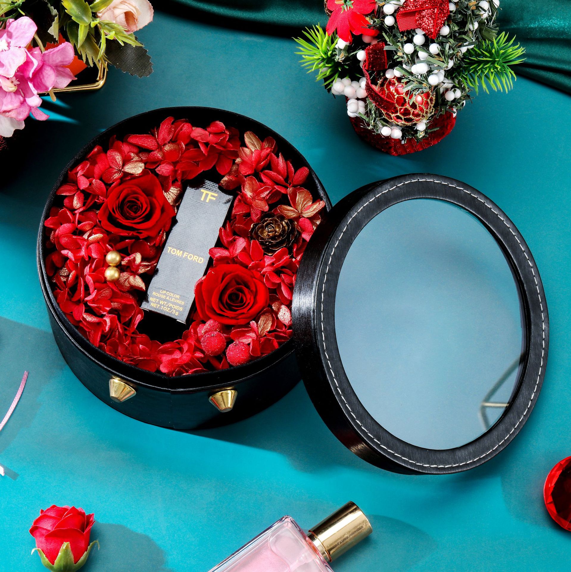 Valentine's Day Immortal Flower Lipstick Gift Box Creative Birthday Gift LadyShow.Store
