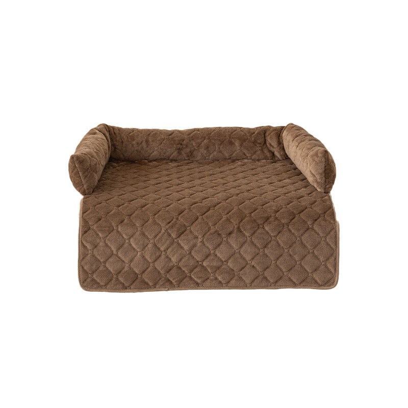 Sofa-style Calming Dog Bed, Durable Suede Pet Sofa Bed, Waterproof Sofa Cushion Pet Bed, Sofa Protection Pad Suitable For Small And Medium-sized Dogs And Cats. Pets Fashion