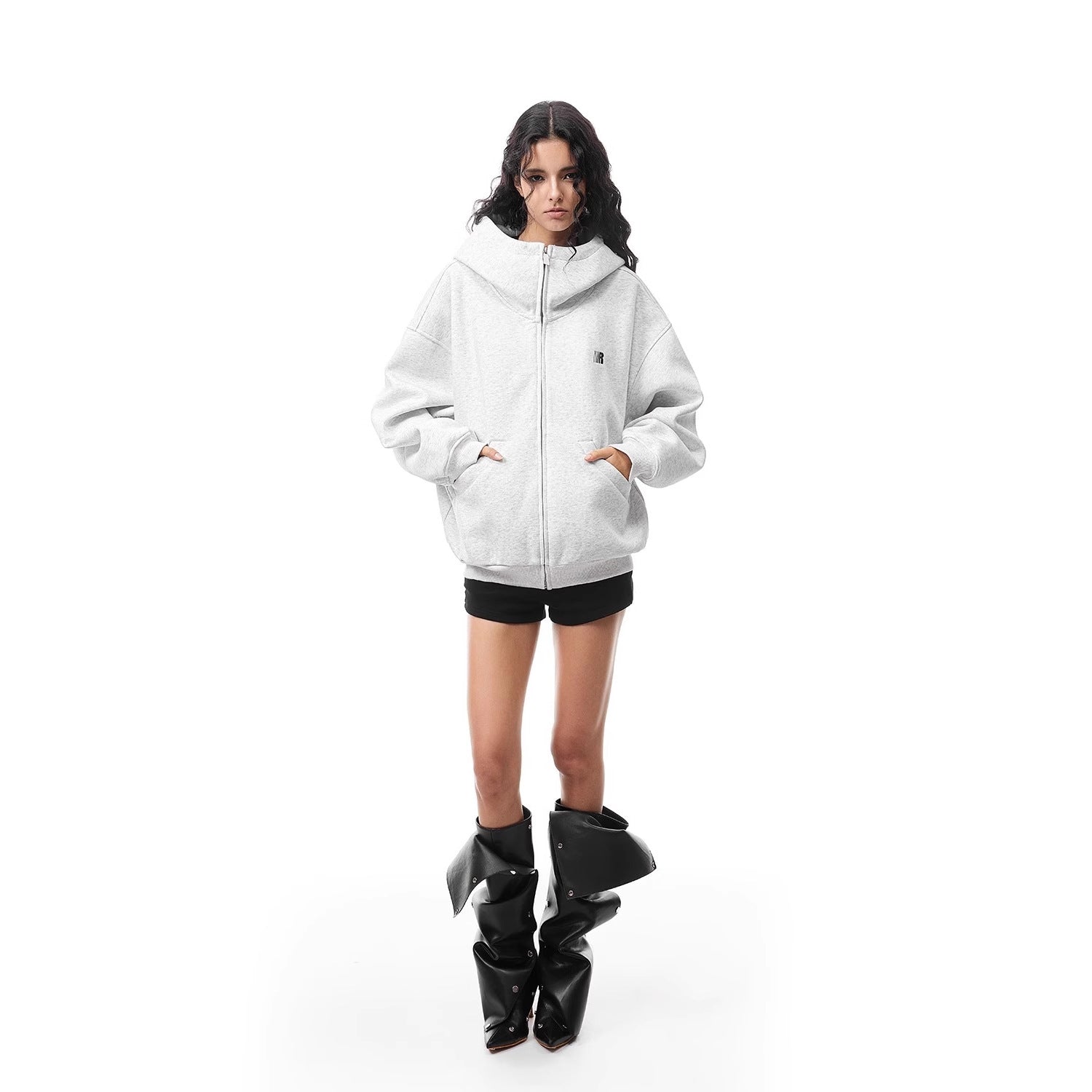 Heavyweight High-neck Air-layer Hooded Sweatshirt Best YouTube Store