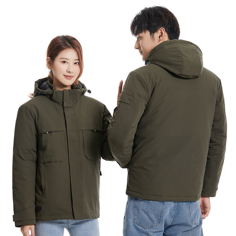 Intelligent Heating Charge Jacket For Men And Women In Winter