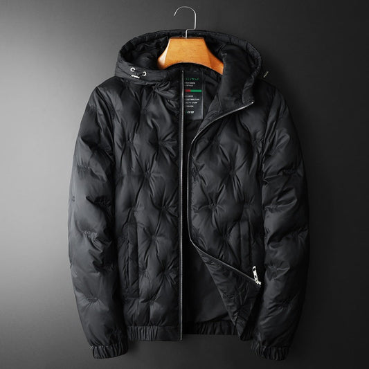Embroidered Down Men's Plus Size Hooded Casual Down Jacket LuxuryLifeWay Online Store