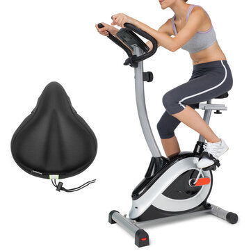 SGODDE 27x26cm Bike Saddle Memory Foam Comfort Breathable Reflective Bicycle Seat for MTB Exercise Bike E-Bike with Waterproof Cover LuxuryLifeWay Online Store