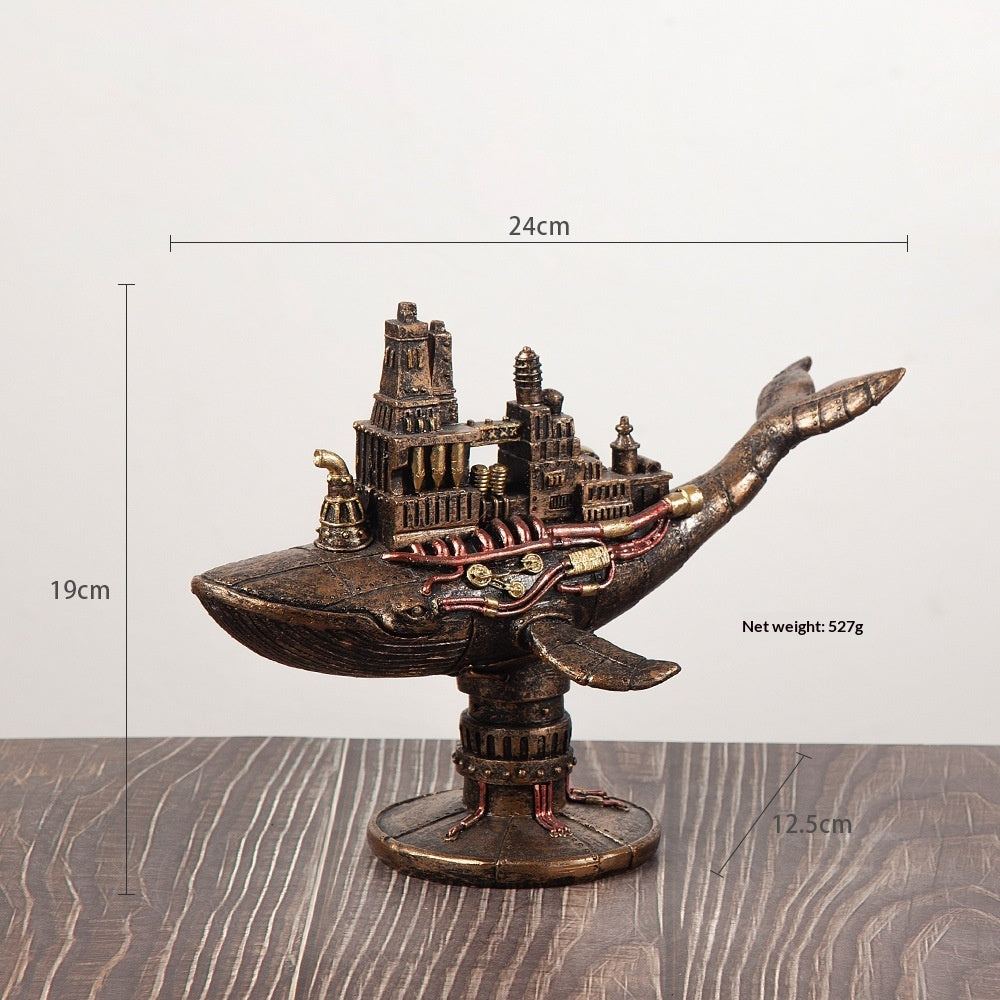 Steampunk-style Mechanical Traveler Octopus Sculpture Decoration PearlNestDecor.com