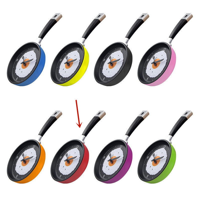 Fried Egg Pan Clock Mute Clock Simple Clock Wall Clock Wall Watch PearlNestDecor.com