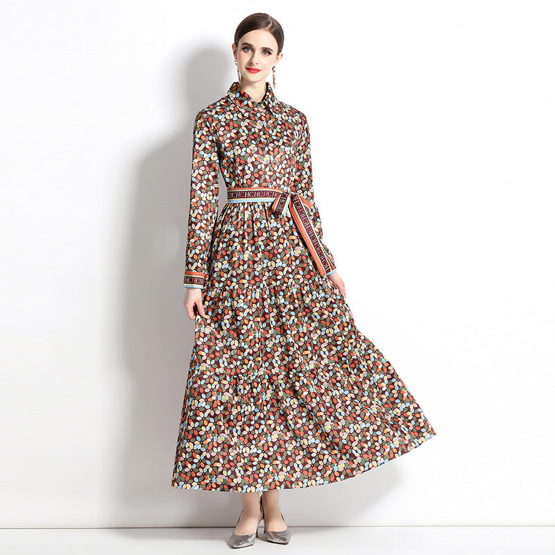 Slim-fit Positioning Printing Dress Women NorixaFashion.com