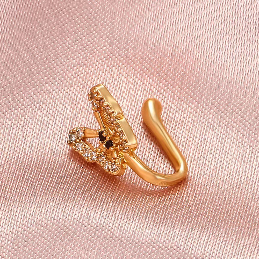 U-Shaped Butterfly Nose Ring LuxuryLifeWay Online Store