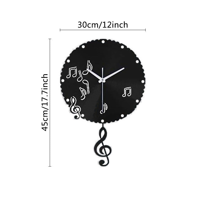 Modern Simple And Fashionable Notes Creative Wall Clock PearlNestDecor.com