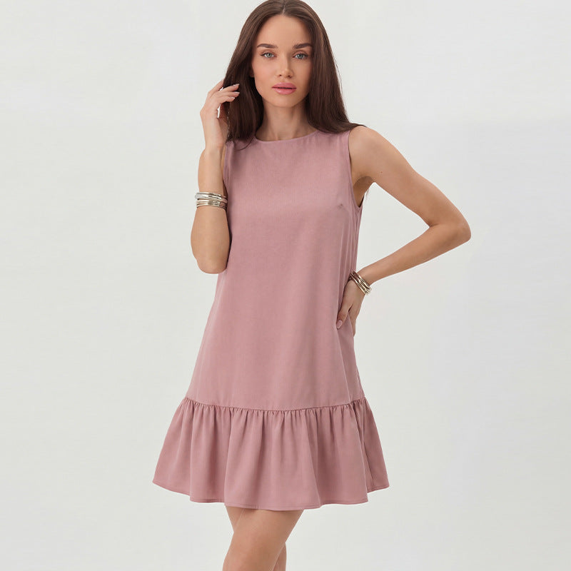 Fashionable Sleeveless Dress 2026 Summer A-Line Skirt NorixaFashion.com