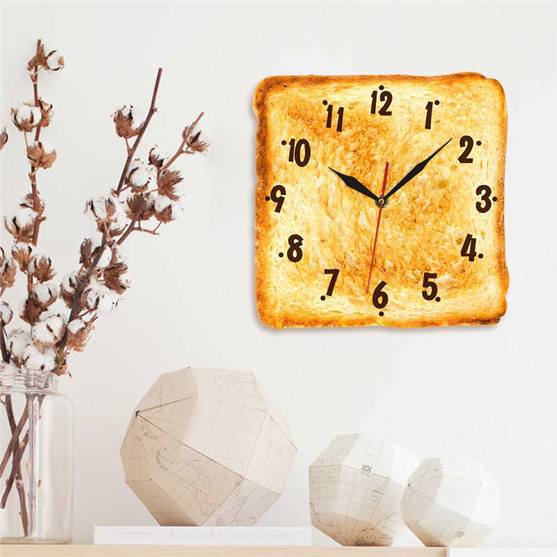 Home Decor Realistic Baked Bread Modern Wall Clock PearlNestDecor.com