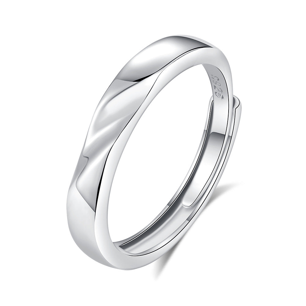 S925 Silver Adjustable Ring For Couples LadyShow.Store